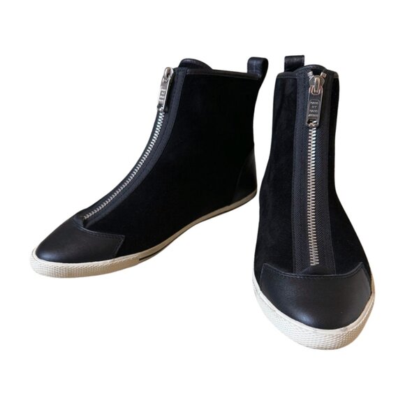 Marc by Marc Jacobs Black Zip-Front High-Top Sneakers – Women’s Size 8-8.5 - Picture 2 of 10